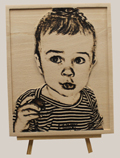gravure portrait en bois